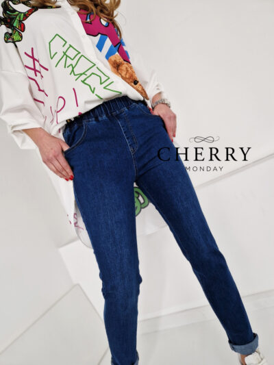 Elastične jeans hlače plus size11 Elastične jeans hlače plus size