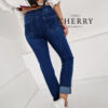 Elastične jeans hlače plus size15 Elastične jeans hlače plus size
