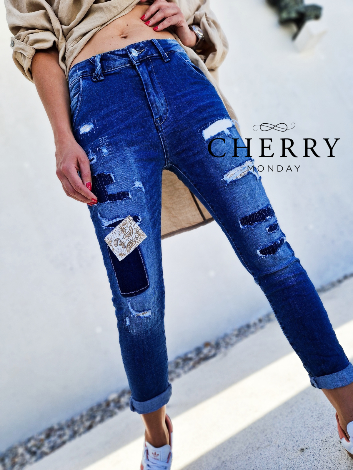 Jeans hlace z zaplatami 4