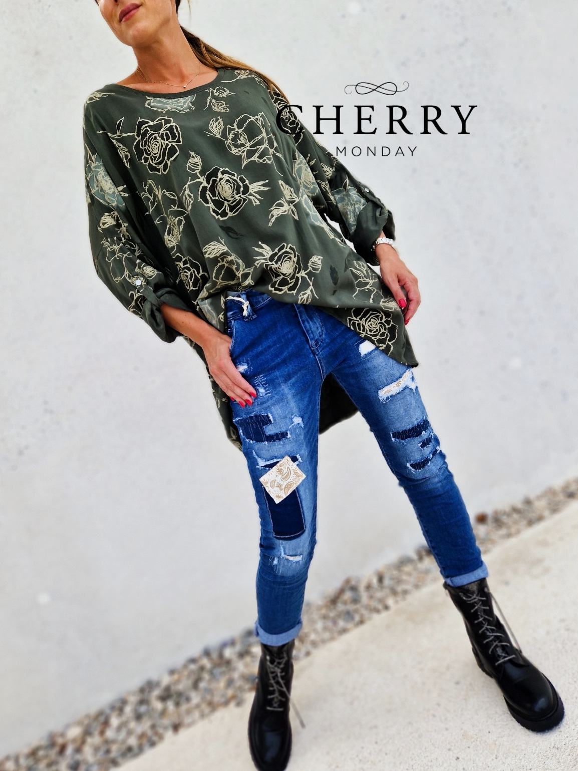 Jeans hlace z zaplatami 7