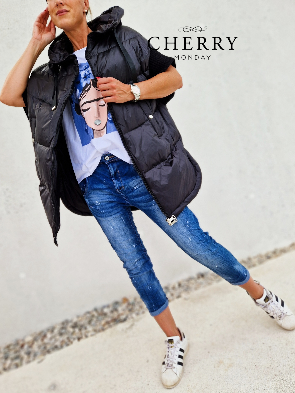 Trendi oversize bunda brezrokavnik 3