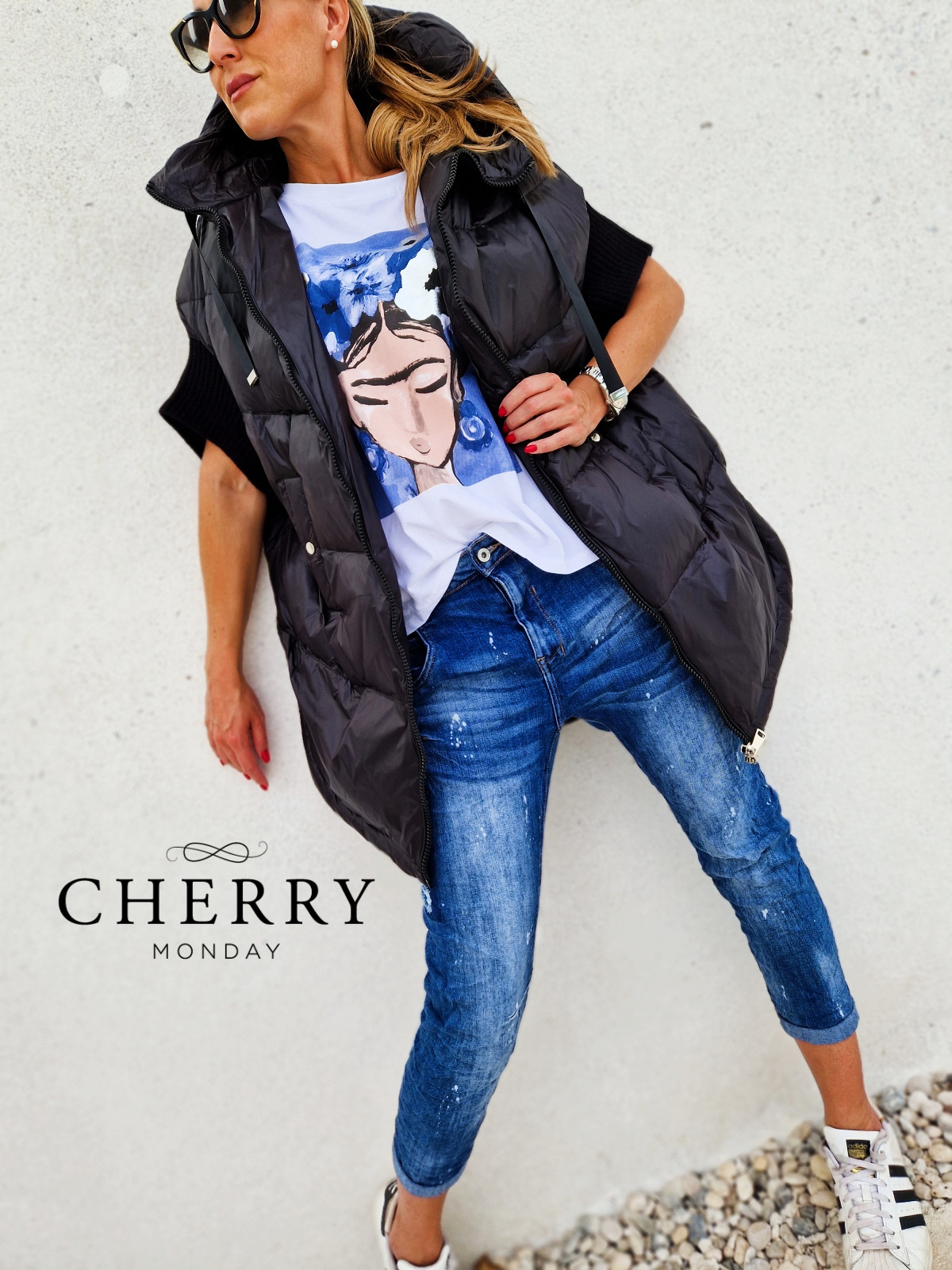 Trendi oversize bunda brezrokavnik 7