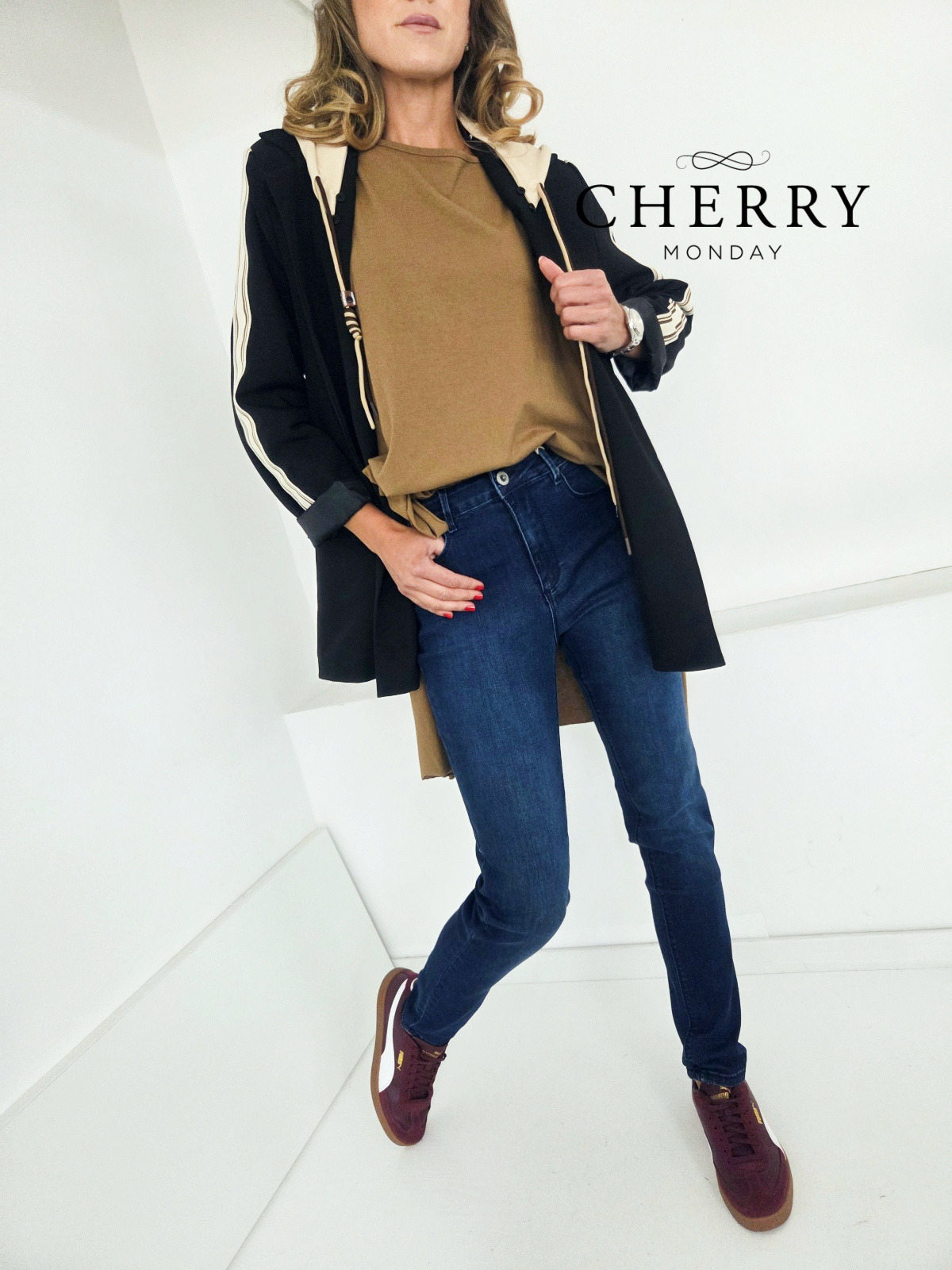 Elastične jeans hlače plus size