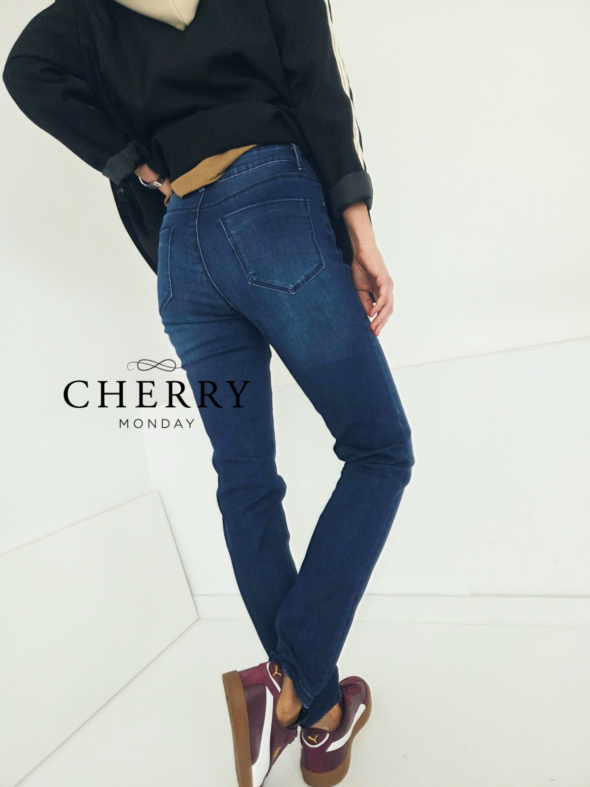 Elastične jeans hlače plus size