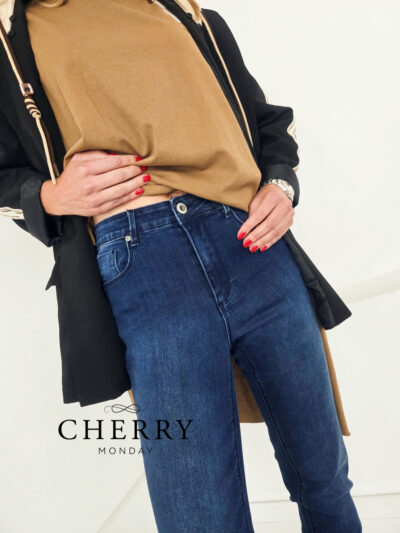Elastične jeans hlače plus size