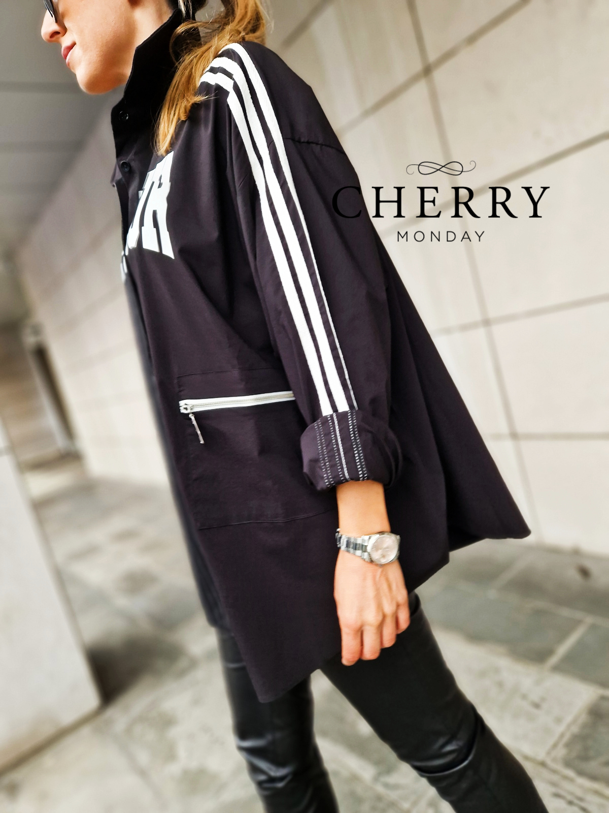 Oversize srajca kombiniranega stila