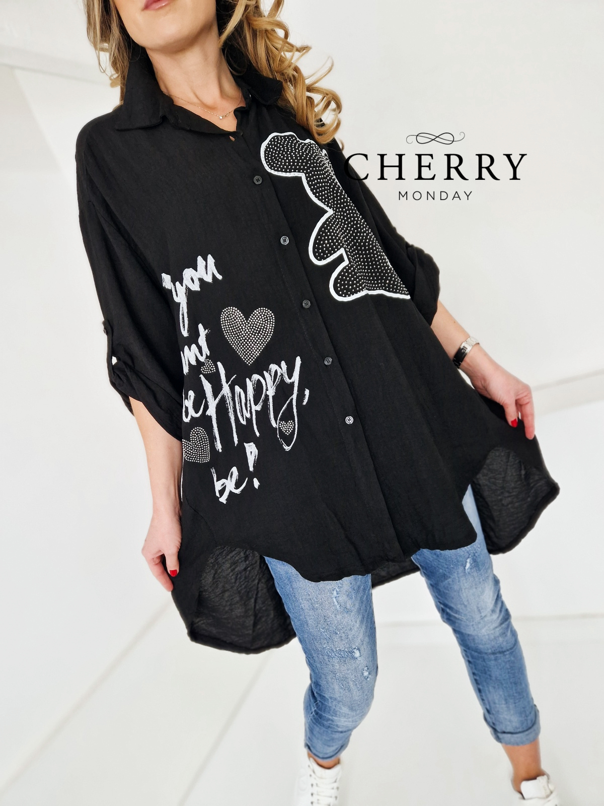 Daljša srajca z napisi