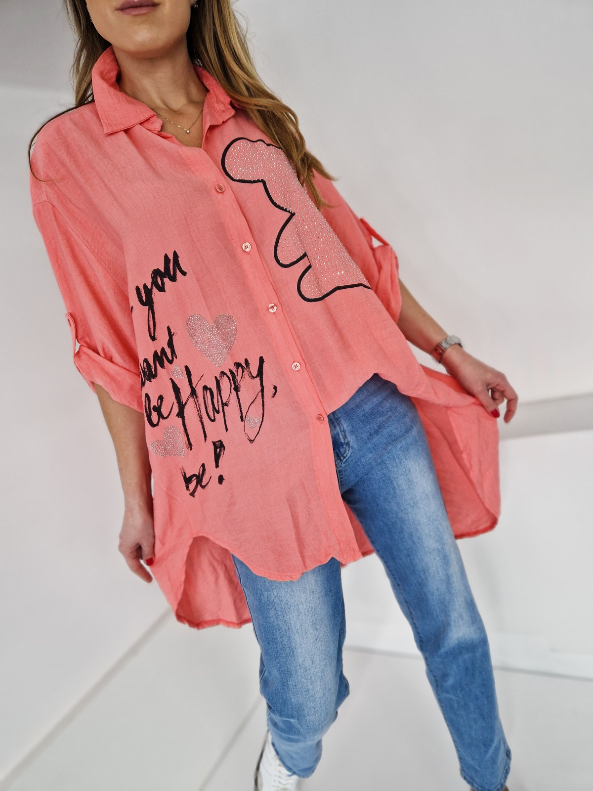 Daljša srajca z napisi