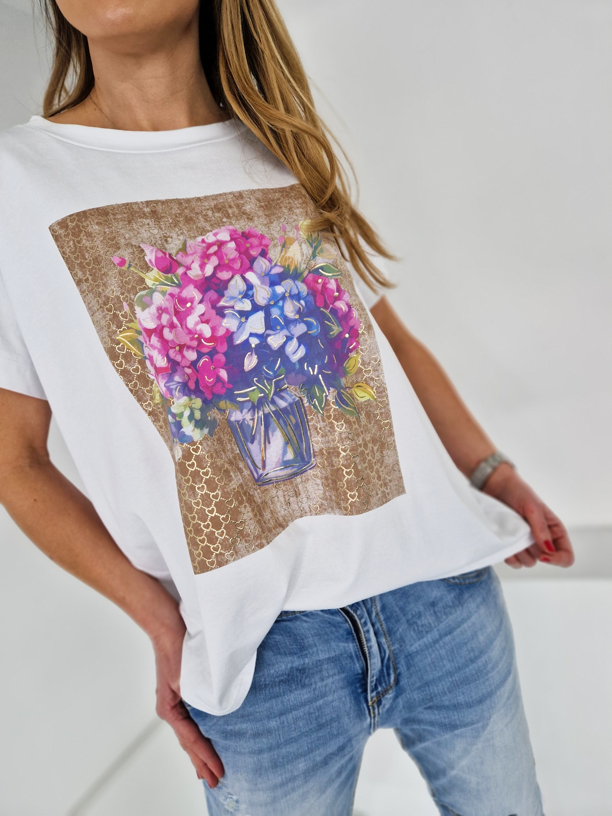 Majica s hortenzijami