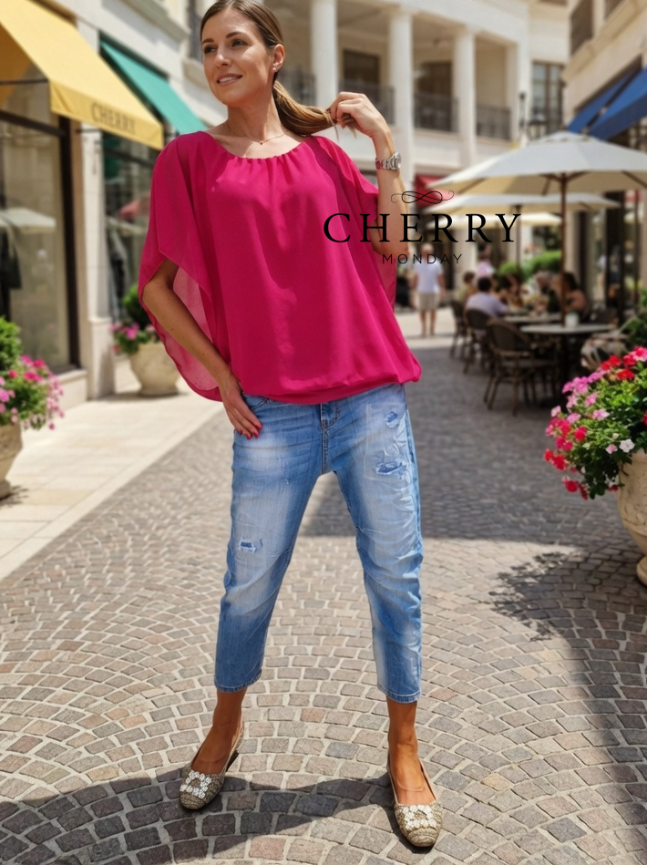 Top s kratkimi rokavi "plus size"