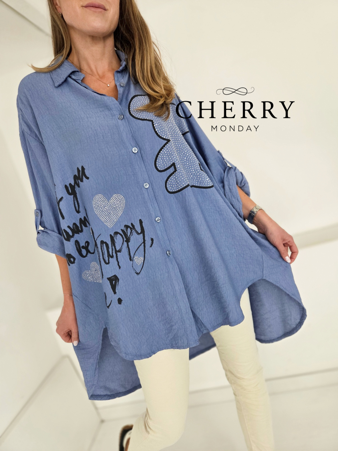 Daljša srajca z napisi