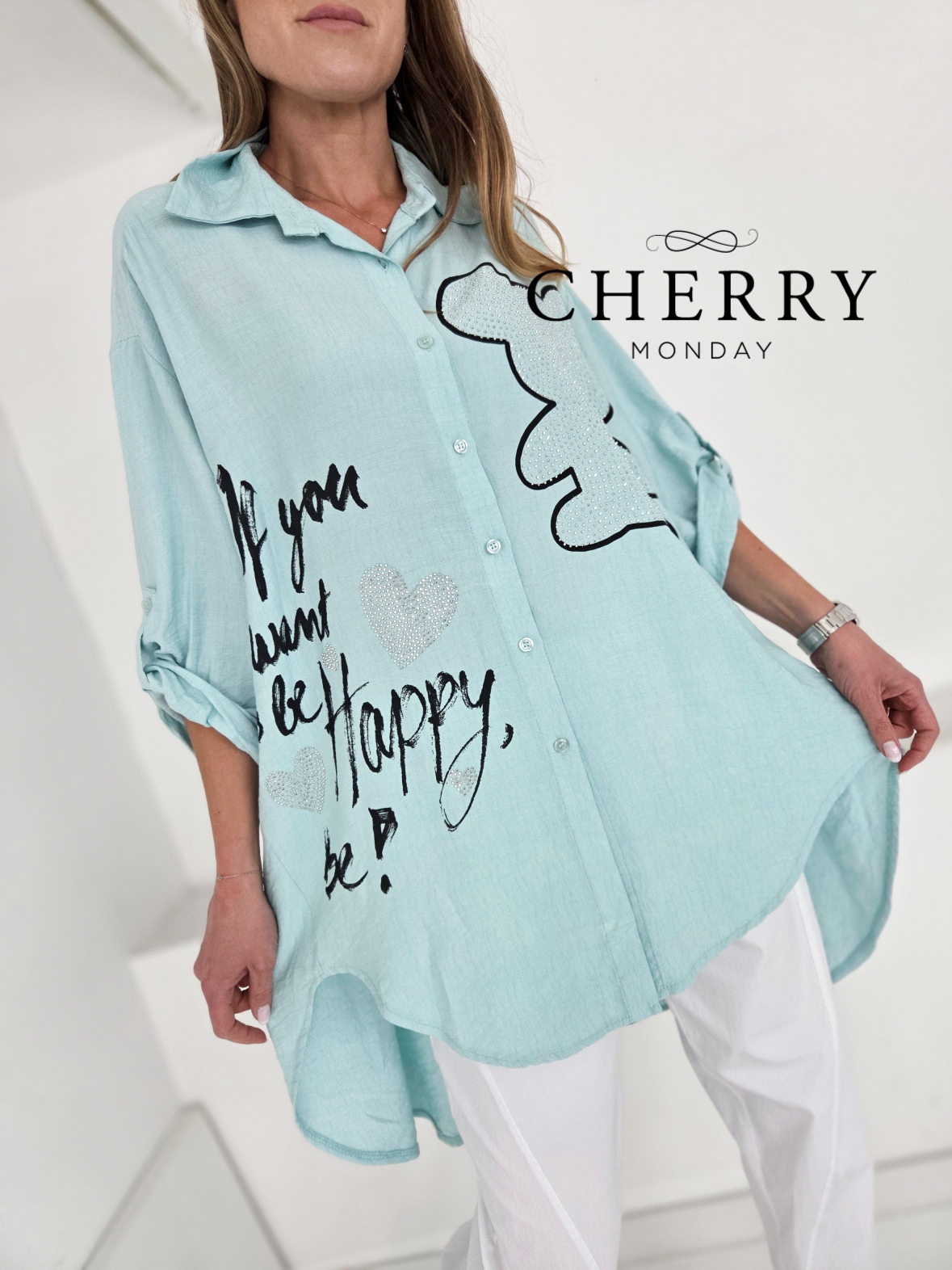 Daljša srajca z napisi