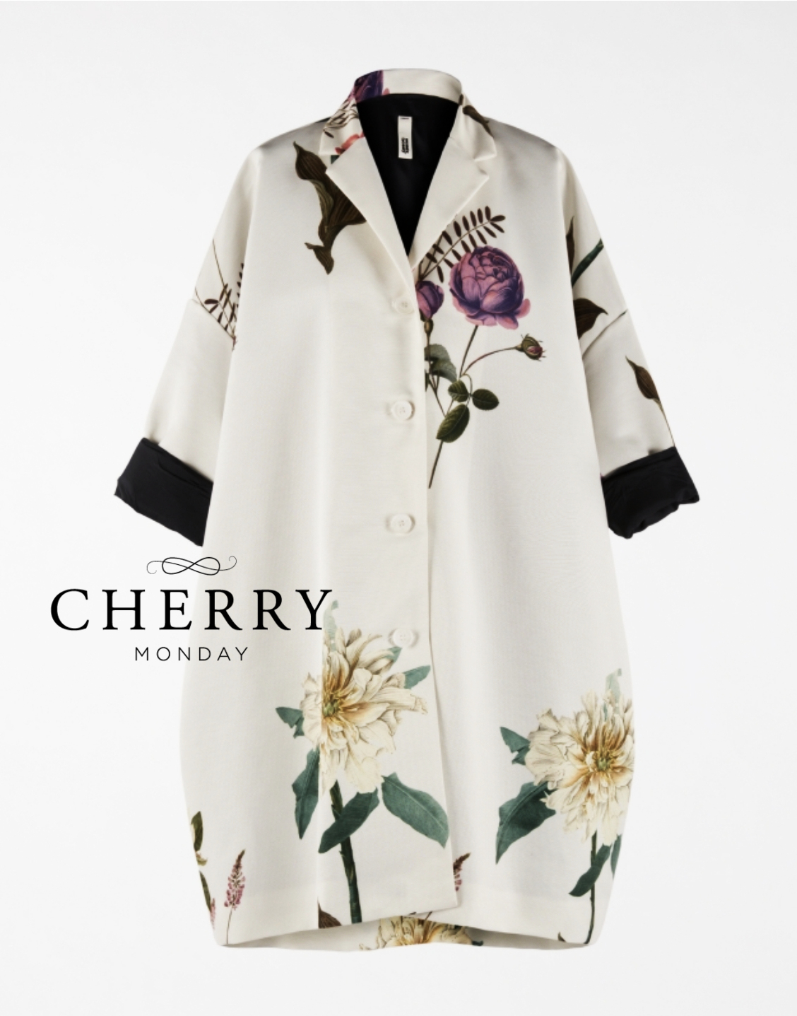 cherry monday Oversized jakna s cvetličnim potiskom