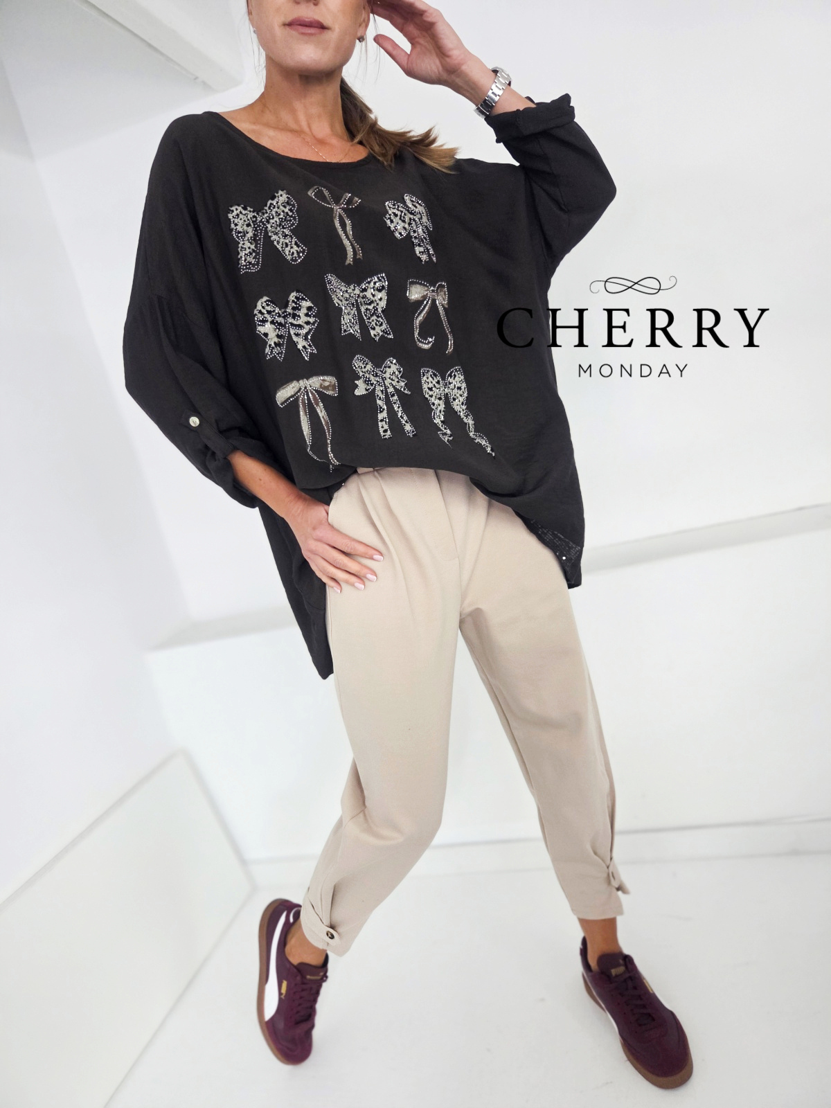 Tunika s potiskom pentljic