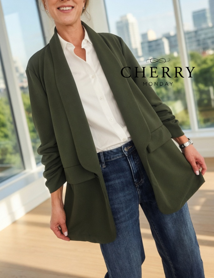 Tanjši blazer - plus size