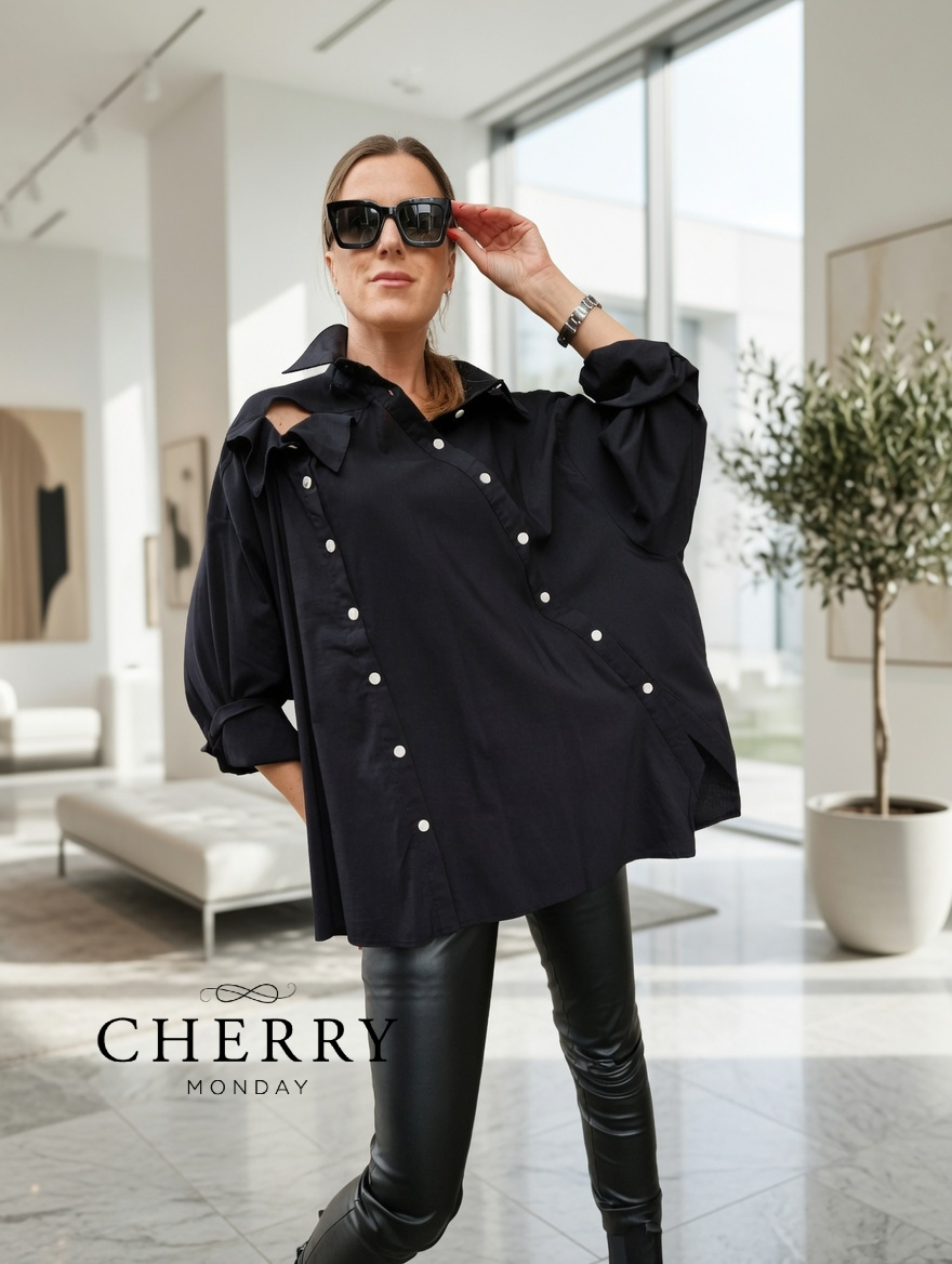 Atraktivna srajca z dvojnimi gumbi