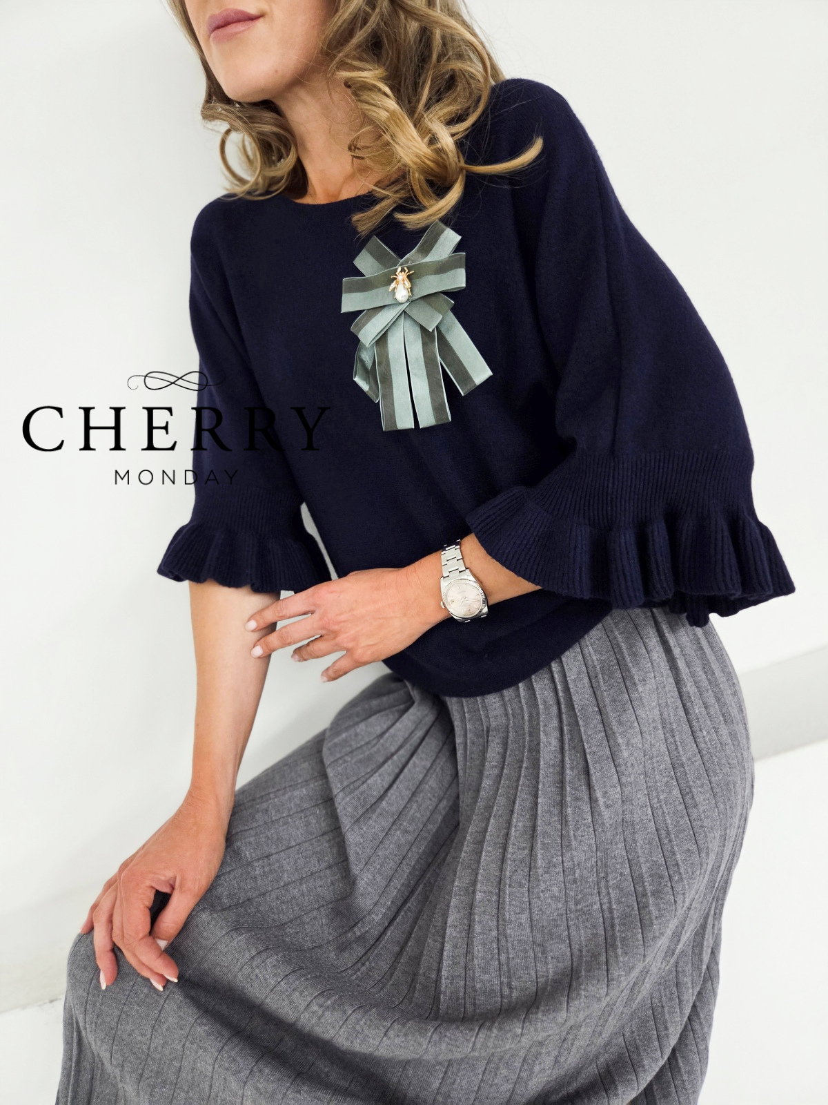 Plisirano pleteno krilo