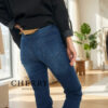 Elastične jeans hlače plus size