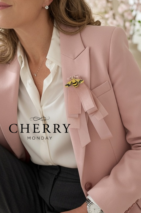 050726 cherrymonday (99) Broška roza pentlja s hroščem
