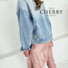 Jeans jakna s cvetlicami