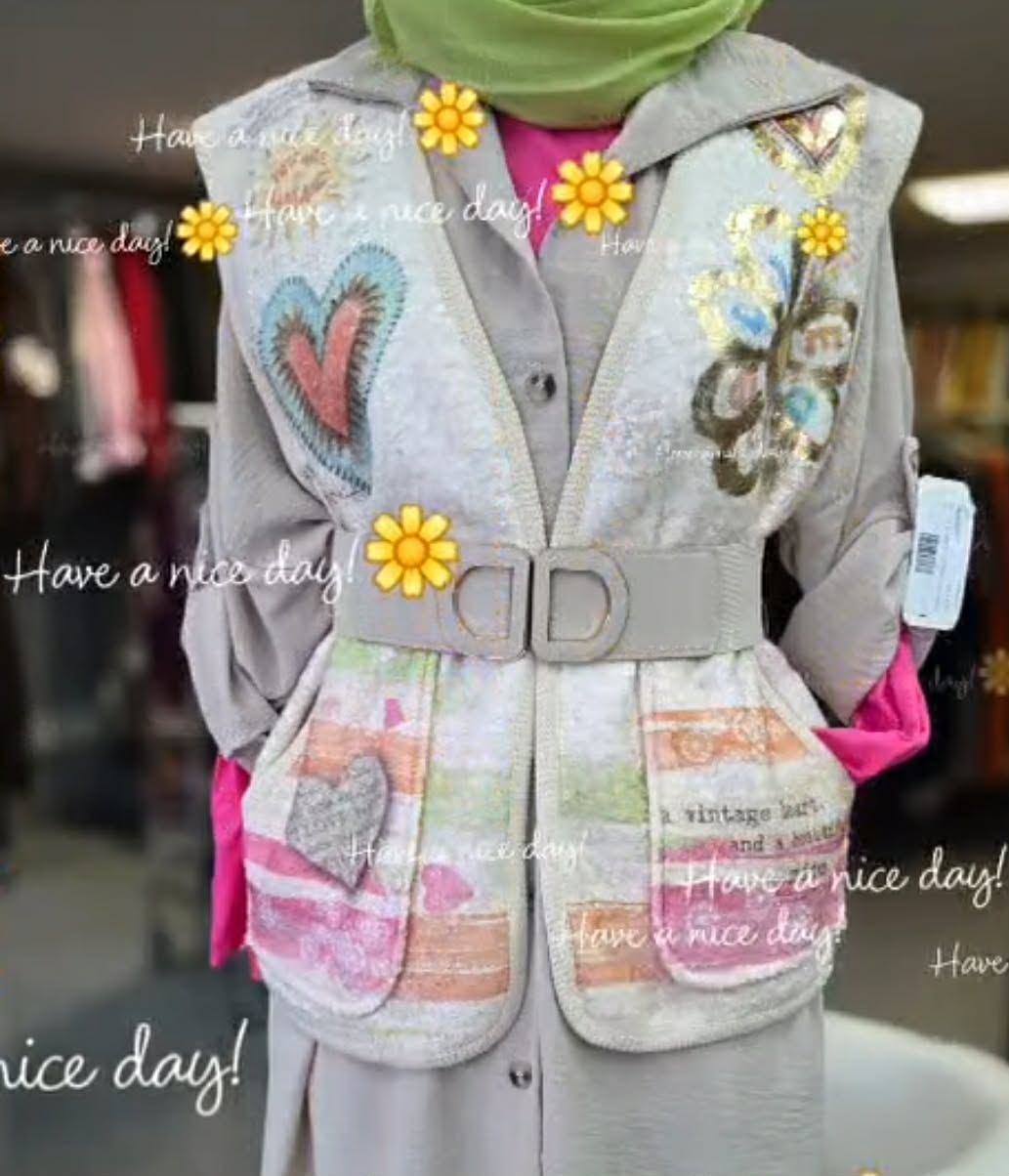 Modni telovnik z umetniškim potiskom