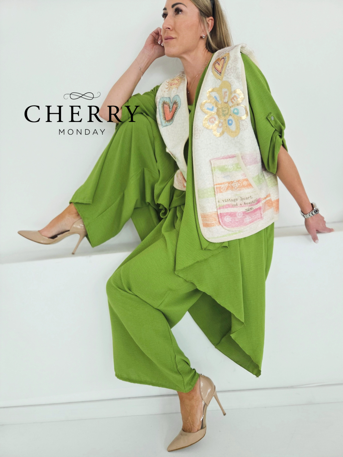 Modni telovnik z umetniškim potiskom