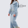Jeans jakna s cvetlicami