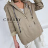 Modni blazer s kapuco