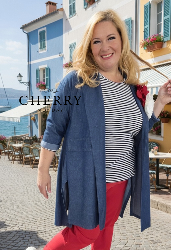 Prehodni plašč iz lahkotnega jeansa