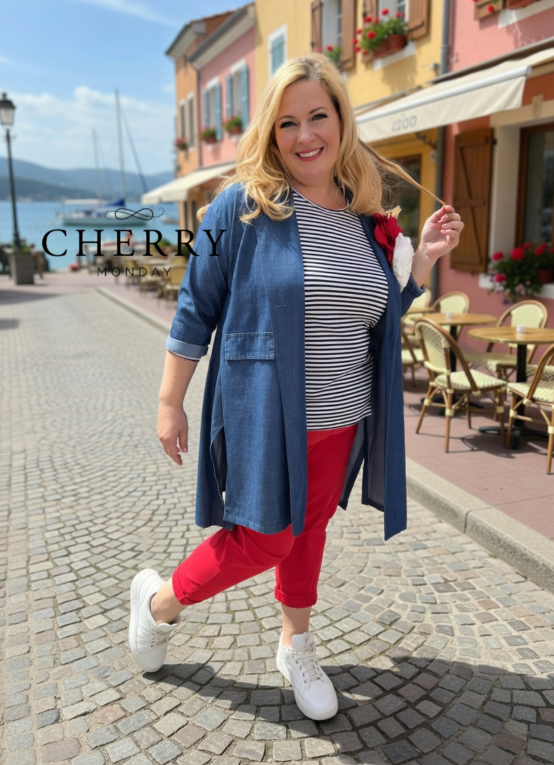 Prehodni plašč iz lahkotnega jeansa