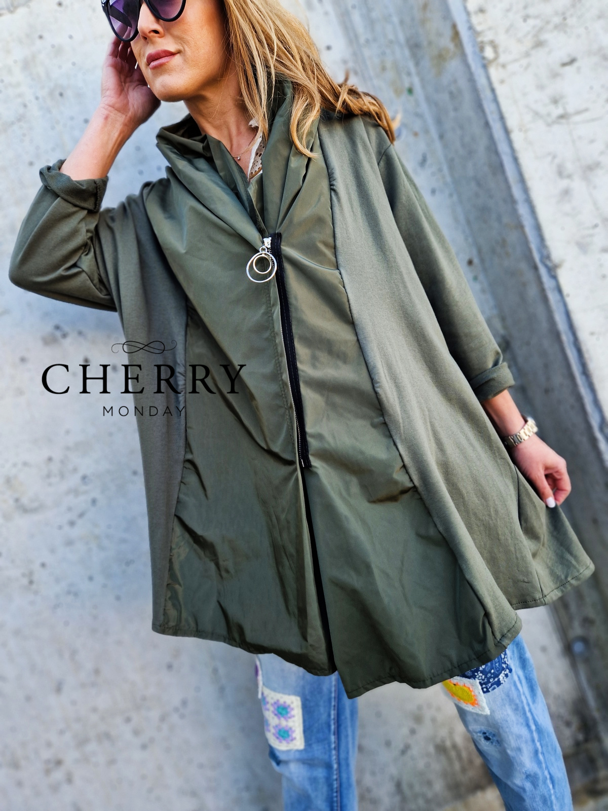 Modna bombažna jakna