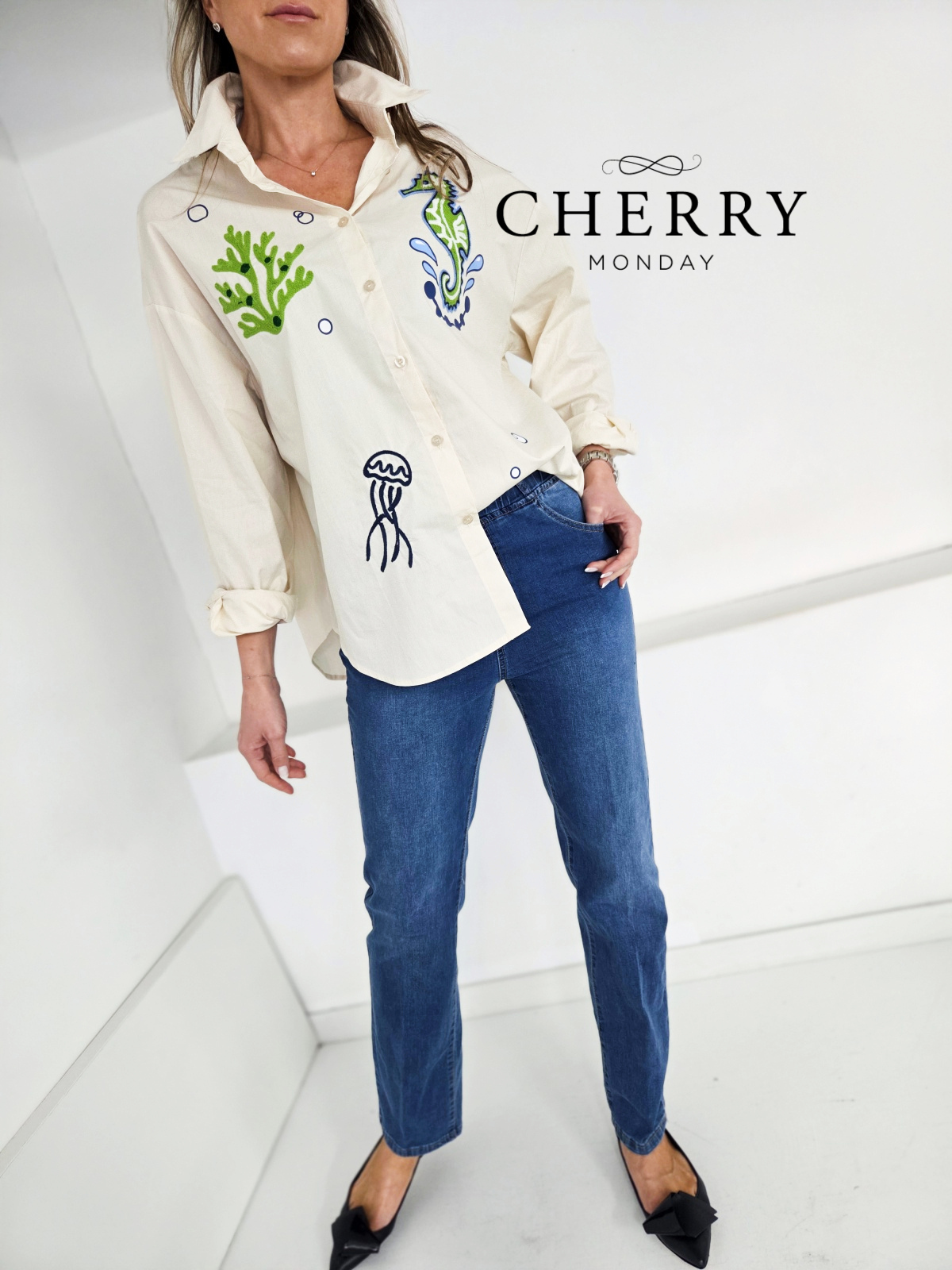 Elastične PLUS SIZE jeans hlače