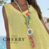 cherry monda 1106 (2) Zelena ogrlica s cofki