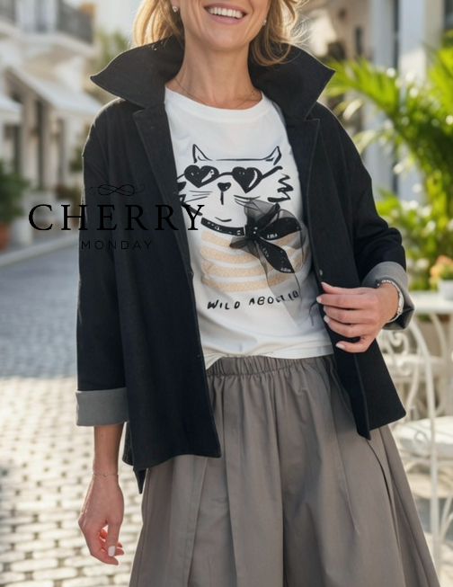 cherry monday (65) Lahkotni blazer jeans videza