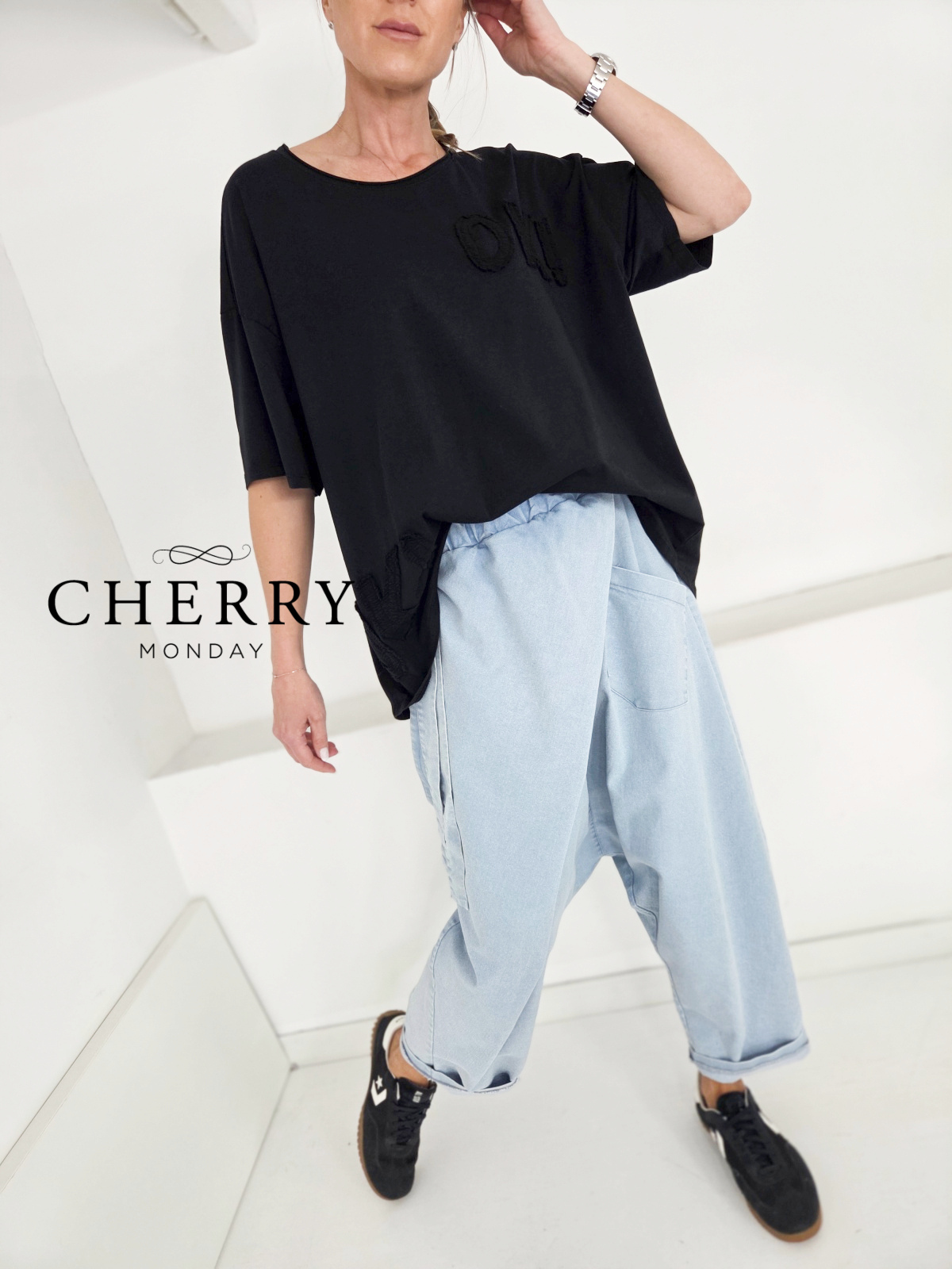 Jeans baggy hlače z žepi