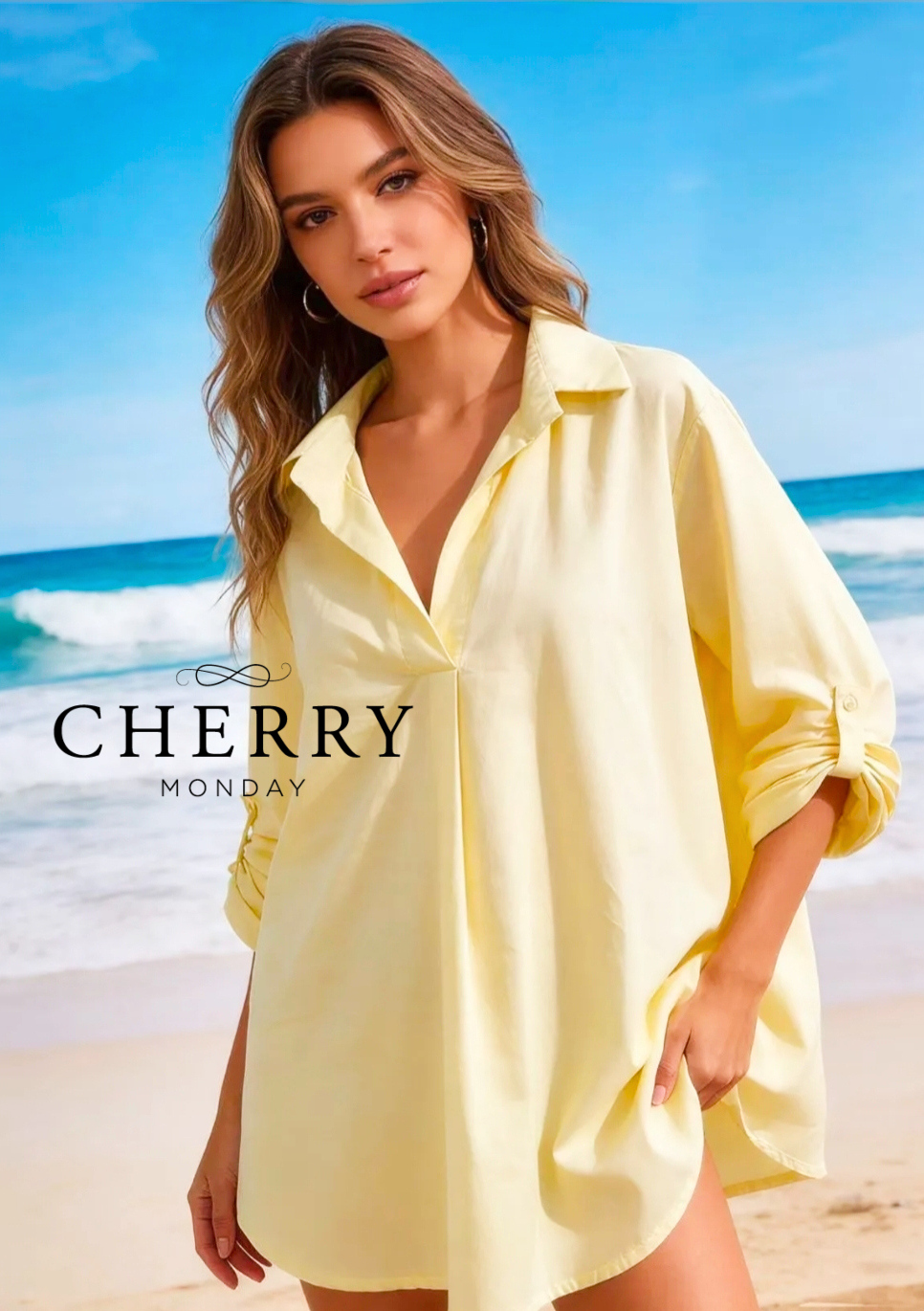 Lahkotna srajca z V izrezom