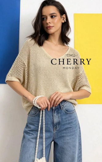 Zlat mrežast pulover