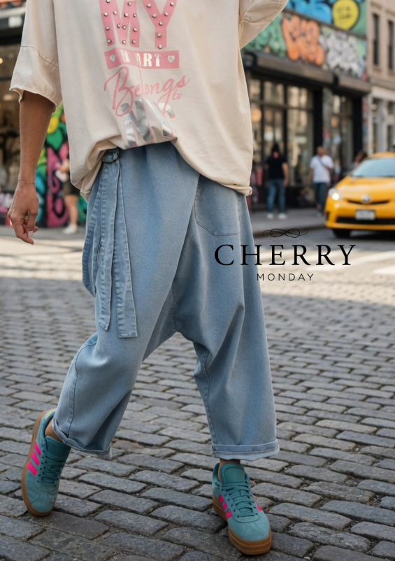 jeans baggy hlace z zepi (11) Jeans baggy hlače z žepi
