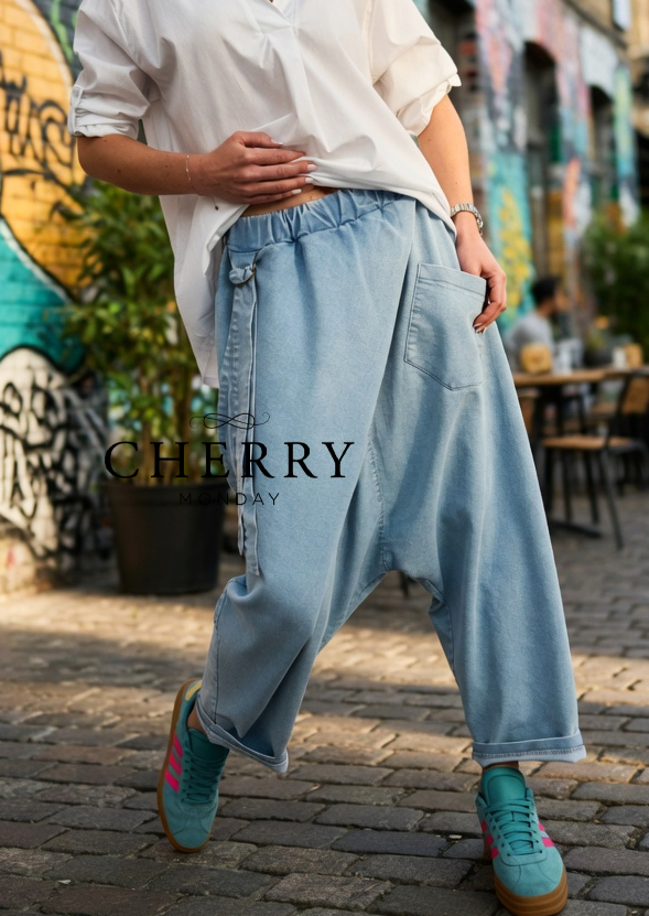 jeans baggy hlace z zepi (13) Jeans baggy hlače z žepi