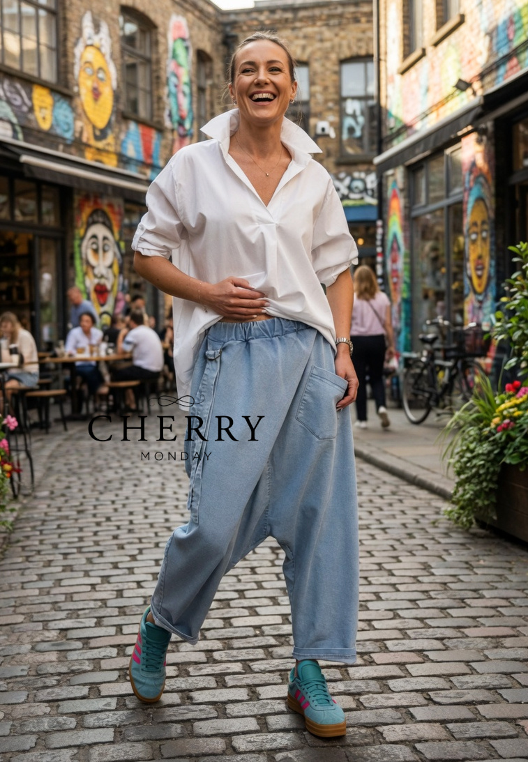 jeans baggy hlace z zepi (14) Jeans baggy hlače z žepi