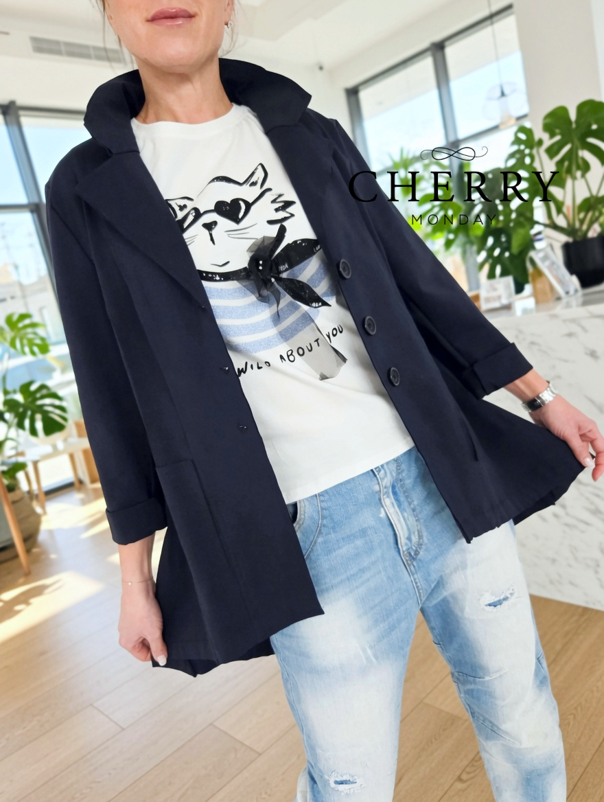 Modni blazer daljšega kroja