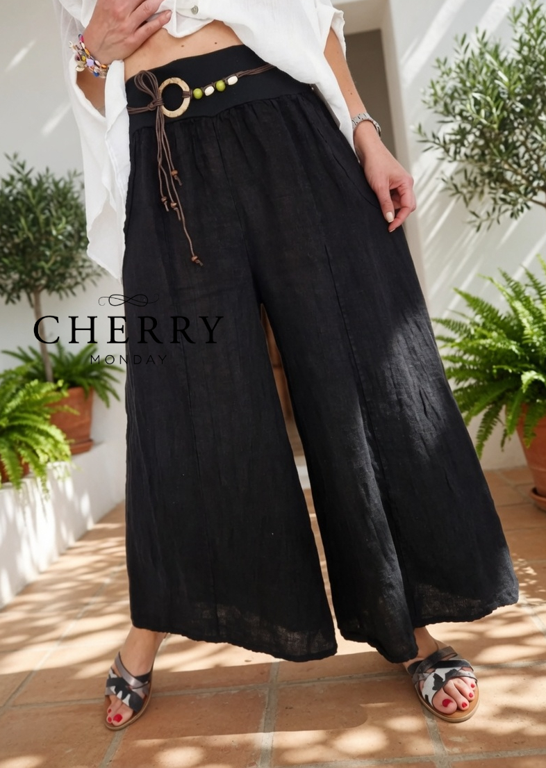 Lanene plus size hlače