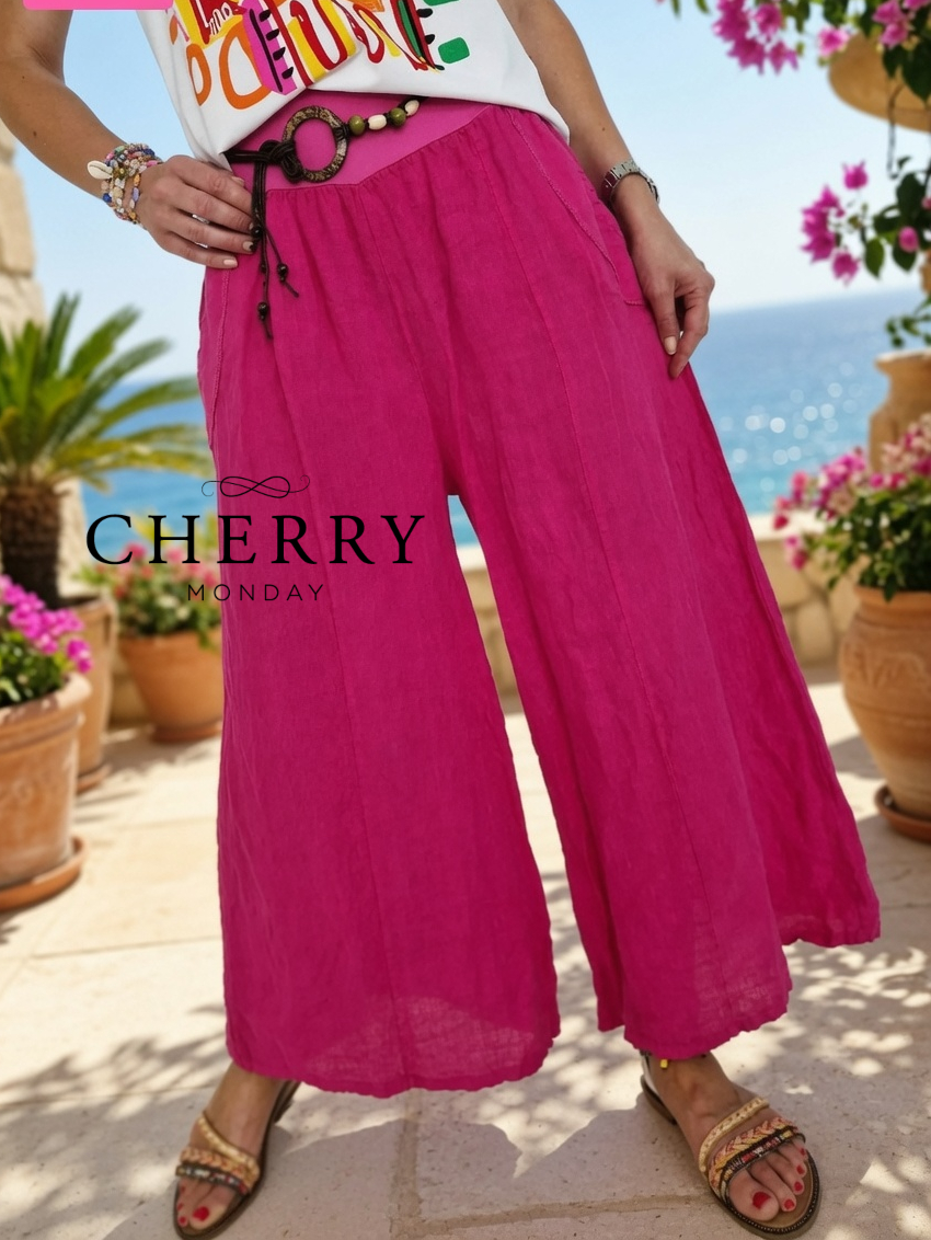 Lanene plus size hlače