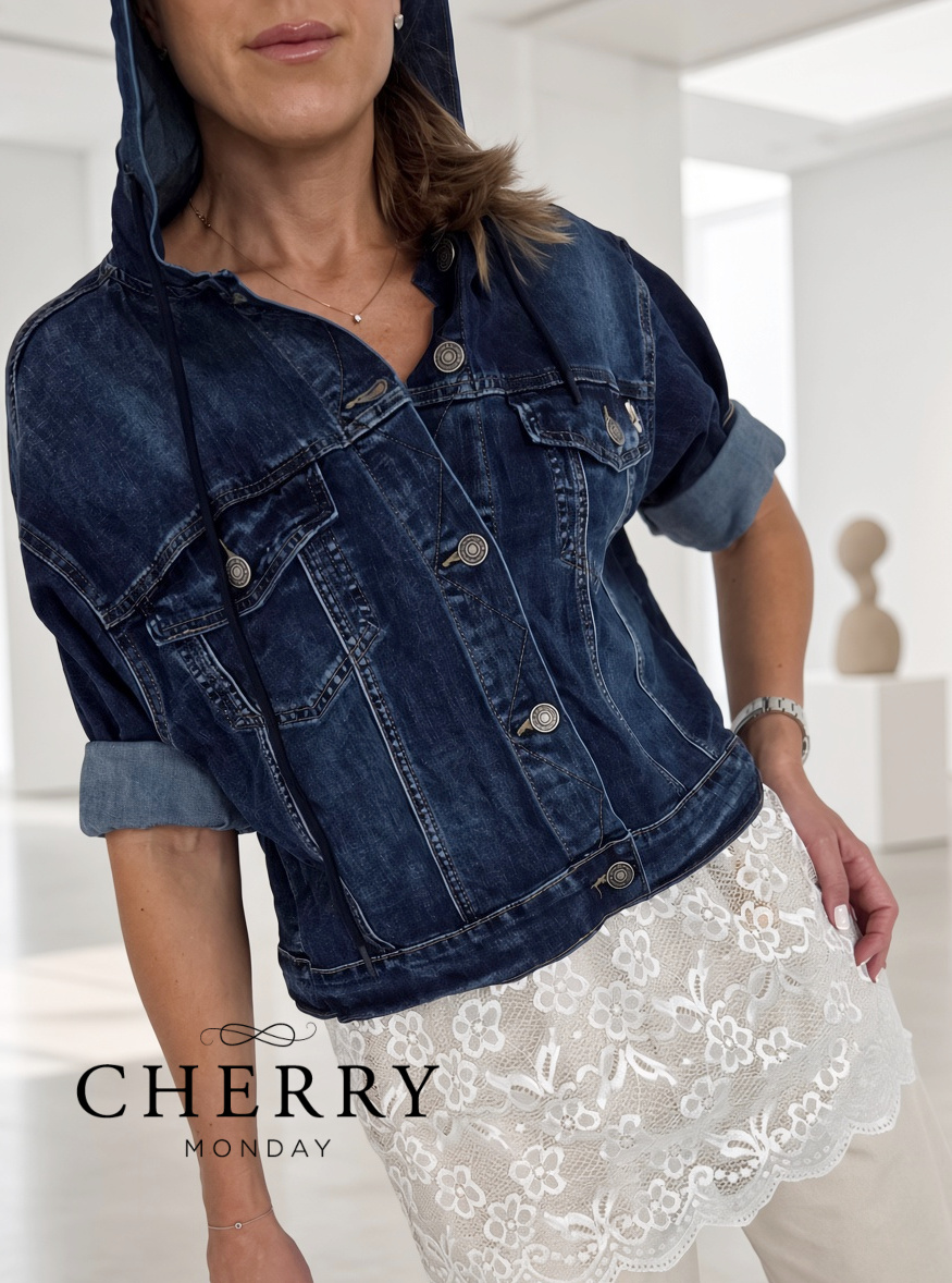Jeans jakna s kapuco (10) Jeans jakna s kapuco