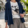 8708 blazer (1) Lahkotni blazer jeans videza