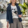 8708 blazer (2) Lahkotni blazer jeans videza