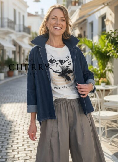 8708 blazer (2) Lahkotni blazer jeans videza