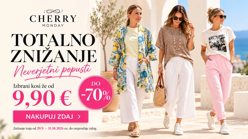 Totalno znižanje do -70 % – izbrani kosi že od 9,90 € | Cherry Monday