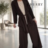 Eleganten plus size komplet hlače in blazer