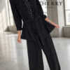 Eleganten plus size komplet hlače in blazer